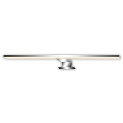 Briloner Chrome Led Mirror Light 10W 1000Lm Ip44 Bathroom Clamp Wall Mount Lamp 500mm from B&Q