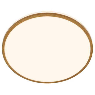 Briloner Bathroom Led Ceiling Light Lamp Ip44 Warm White Wood Frame 33Cm18W1850Lm from B&Q