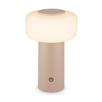 Briloner Rechargeable Led Table Lamp Night Light Dimmable Cordless 20.6Cm Beige from B&Q