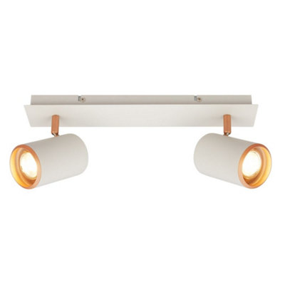 Briloner 2 Way Spotlight Adjustable Ceiling Light Bedroom Hallway Lamp Gu10 Grey Coffee from B&Q