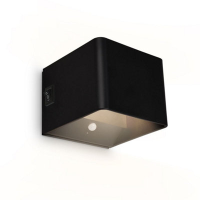 Briloner Cordless Wall Light Rechargeable Lamp Up & Down Motion Sensor Stick-On 1,5W 100Lm Black from B&Q