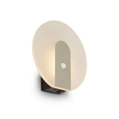 Briloner Cordless Wall Light Rechargeable Lamp Motion Sensor No Drill Stick-On 2,5W100Lm Nickel Matt from B&Q