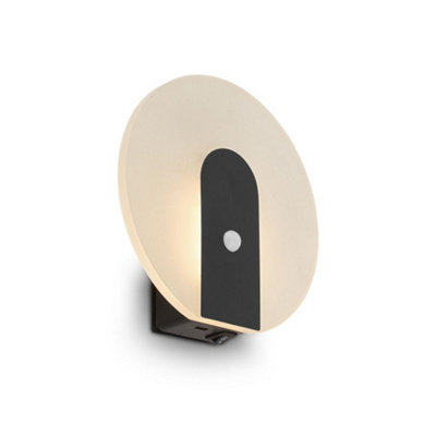 Briloner Cordless Wall Light Rechargeable Lamp Motion Sensor No Drill Stick-On 2,5W100Lm Black from B&Q