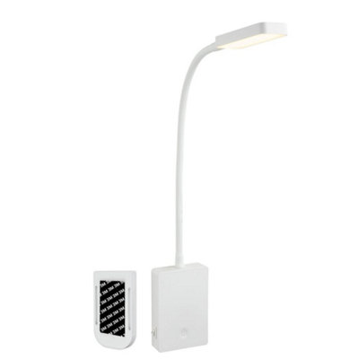 Briloner Led Bedside Reading Lamp Rechargeable Cordless Wall Light No Drilling Stick-On Dimmable White from B&Q