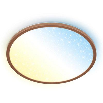 Briloner Slim Led Panel Ceiling Light Bedroom Lamp Dimmable Remote Starry Sky Effect Cct 37,5Cm22W3000Lm from B&Q