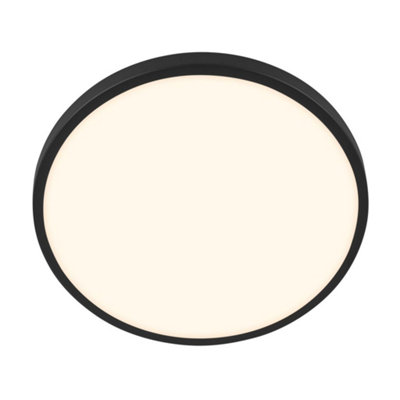 Briloner Black Led Ceiling Light Round Panel Hallway Living Room Lamp 33Cm17,5W2400Lm from B&Q