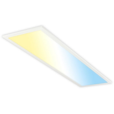 Briloner Led Panel Ceiling Light Energy Efficient Class A Cct Slim Remote 100Cm White from B&Q