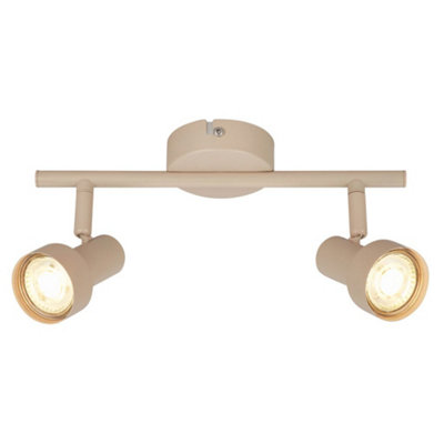 Briloner Beige 2 Way Ceiling Light Spotlight Lamp Adjustable Hallway Kitchen 27,5Cm from B&Q