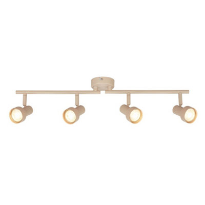 Briloner Beige 4 Way Ceiling Light Spotlight Lamp Adjustable Hallway Kitchen Living Room 60,5Cm from B&Q