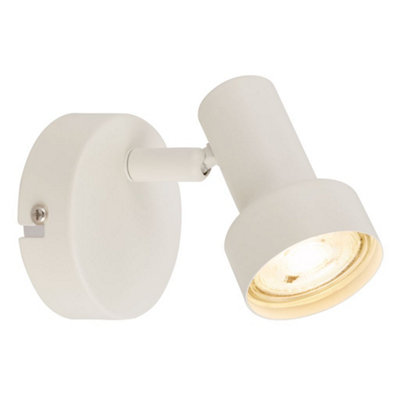 Briloner White Wall Light Indoor Reading Lamp Spotlight Adjustable Hallway Gu10 Bulb Excluded from B&Q