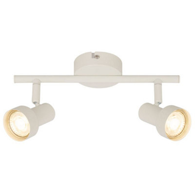 Briloner White 2 Way Ceiling Light Spotlight Lamp Adjustable Hallway Kitchen 27,5Cm from B&Q