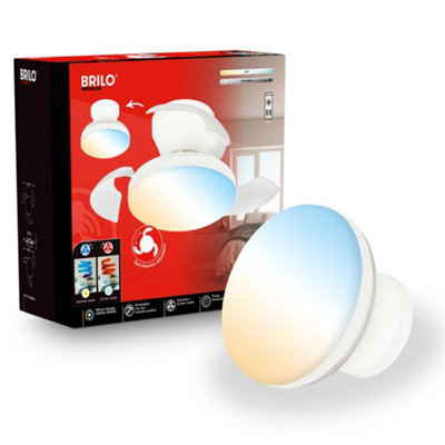 B&Q -  Mains-Powered Led White Cct Remote Control Ceiling Fan Light (Dia)44Cm