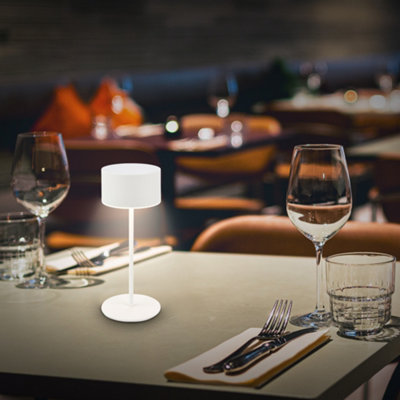 Briloner White Led Table Lamp Rechargeable Light Dimmable Touch Cordless Ip44 19Cm from B&Q