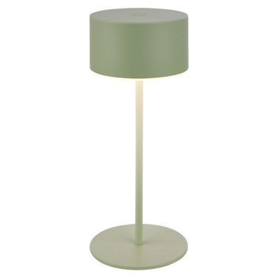 Briloner Green Led Table Lamp Rechargeable Light Dimmable Touch Cordless Ip44 19Cm from B&Q