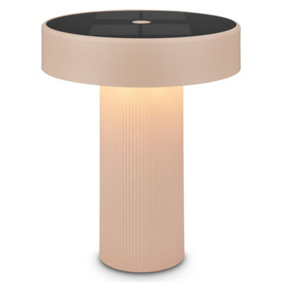 Briloner Beige Solar Table Lamp Led Light Rechargeable Dimmable Touch Cordless Ip44German Design Award Winner from B&Q