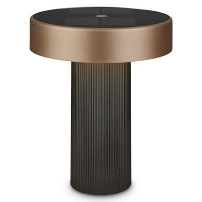 Briloner Black Bonze Solar Table Lamp Led Rechargeable Light Dimmable Touch Cordless Ip44German Design Award Winner from B&Q