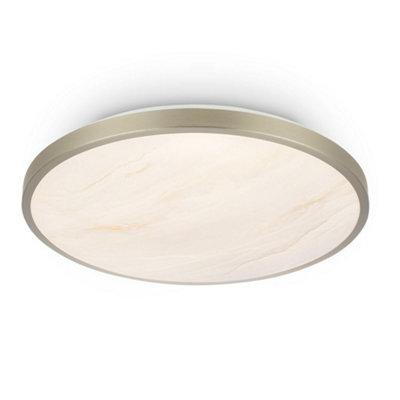 Briloner Matt Nickel Led Ceiling Light 17.5W2400Lm3000KBedroomLiving RoomHallway330X60mm from B&Q