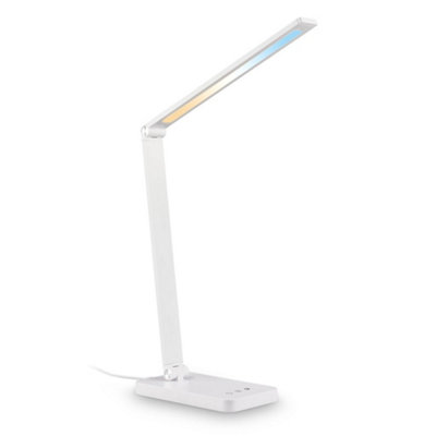 Briloner Led Desk Lamp White 4.8W 400Lm Cct Touch Dimmer Memory Usb-C Reading Office Light Colour Changing