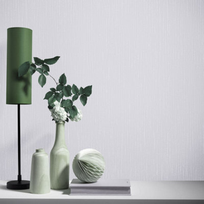 Galerie Elle Decoration Light Silver Plain Structure Embossed Wallpaper from B&Q