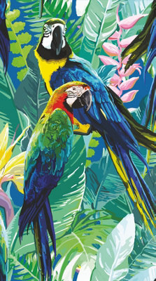 Erismann Vibrant Tropical Parrot Digital Wallpaper Colourful from B&Q