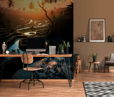 Erismann Tropical Paradise Sunset- One Roll Mural from B&Q