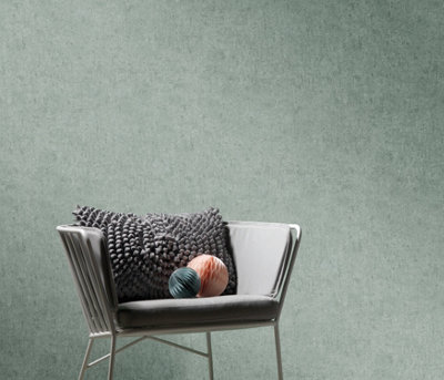 Erismann Plain Wallpaper Savanna Embossed Green from B&Q