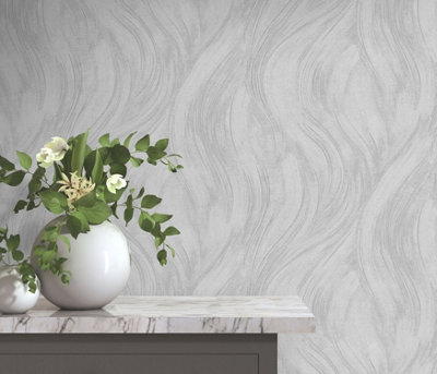 Erismann Erisman Opus Piano Structured Vinyl WallpaperGrey from B&Q