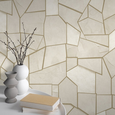 Elle By Erismann Mosaique Textured Vinyl Wallpaper