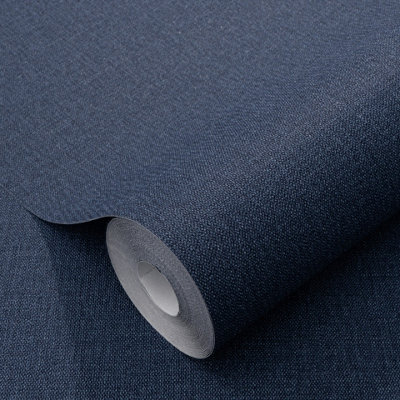 B&Q - Elle By  Luxury Plain Woven Vinyl Wallpaper
