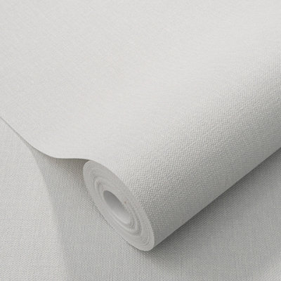 B&Q - Elle By  Luxury Plain Woven Vinyl Wallpaper