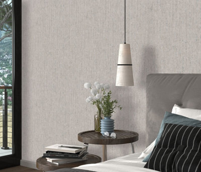 Erismann Wallpaper Shadow Veil Taupe from B&Q