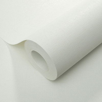 Erismann Nonwoven Wallpaper White10,05 X 0,53 M from B&Q