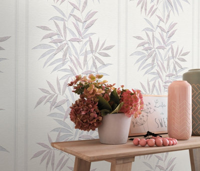 B&Q -  Paradise Stripe Blown Vinyl In Pink