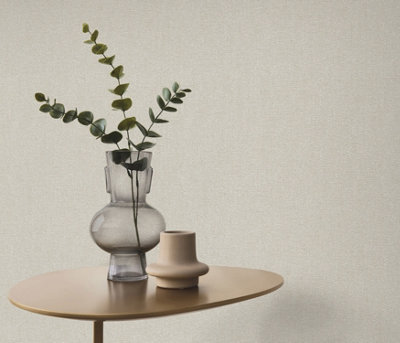 B&Q -  Textile Weave Blown Vinyl In Beige