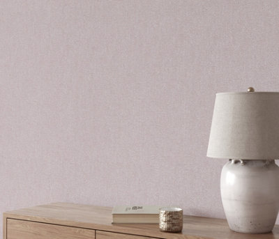 B&Q -  Textile Weave Blown Vinyl In Mauve