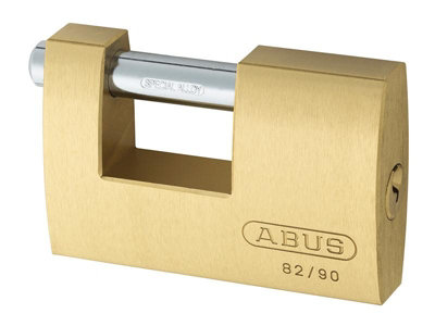 Abus Mechanical 82/90mm Monoblock Brass Shutter Padlock Keyed Alike 8521