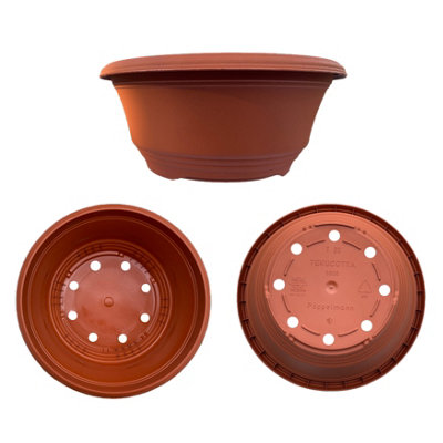 Not Available T20 Bulb Bowls 20Cm Diameter Plastic Terracotta Colour. Pack Of Ten from B&Q