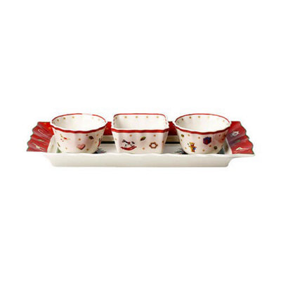 Villeroy & Boch Toys Delight Set Of 3 Dip Bowls With Tray