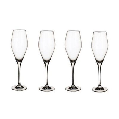 Villeroy & Boch La Divina Set Of 4 Champagne Flutes from B&Q