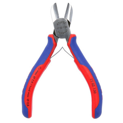 Knipex 77 02 130 Sb Bevelled Electronics Diagonal Cutters 130 mm from B&Q