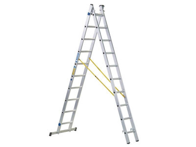 Zarges 44874 D-Rung Combination Ladder 2-Part 2 X 14 Rungs Zar44874 from B&Q