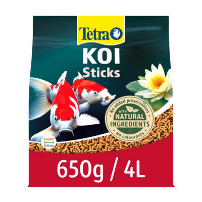 Tetra Koi Colour & Growth Pond Sticks 4 Litre BagFish Food from B&Q