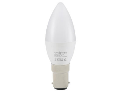 Link2Home Wi-Fi Led Sbc B15 Opal Candle Dimmable BulbWhite + Rgb 470 Lm 5.5W from B&Q