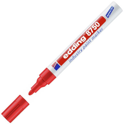Edding 8750 Industry Paint Marker PenRed1 Pen from B&Q