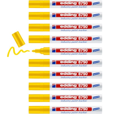 Edding 8750 Industry Paint Marker PenYellowBox (10) from B&Q