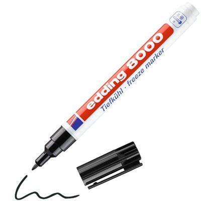 Edding 8000 Freezer MarkerBlackPermanent Low-Temperature Marker from B&Q