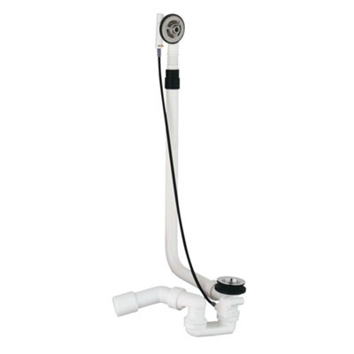 Reina Grohe Talento Modern Bathroom Bowden Cable Pop-Up Bath Waste And Overflow Bottle Trap Chrome Finish Without Finishing Trim Set from B&Q