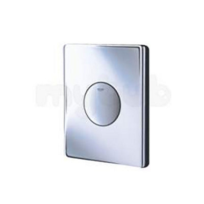 Grohe Skate Pneumatic Round Wall Single Flush Actuation Plate 197mm Chrome from B&Q