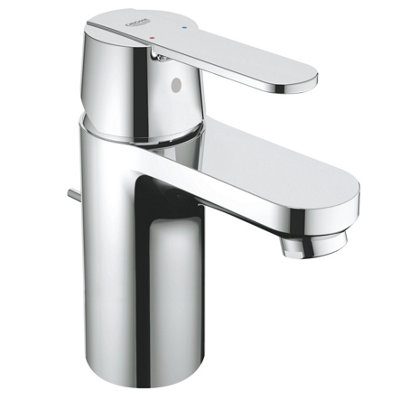 Grohe Get Chrome Effect Round Basin Mono Mixer Tap With Pop-Up Waste from B&Q