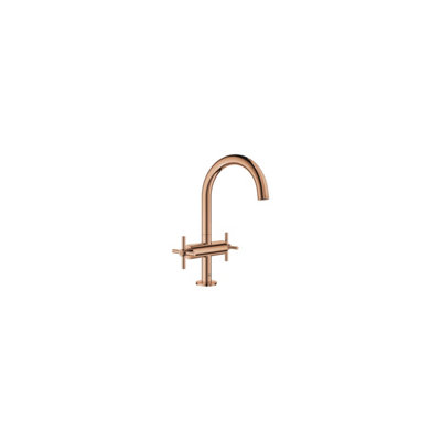 Grohe Atrio 2 Deck Mount Cross Head Handle Wash Basin Mixer 303mm Warm Sunset from B&Q